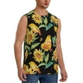 thumbnail image 2 of Kdxio Sunflowers And Bird for Men's Muscle T-shirt,Sleeveless for Workout Running Athletic Gym Lounge Casual, 2 of 7