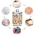 thumbnail image 6 of Yayeee 4 Pack Qtip Holder Bathroom Cotton Swab Canister with Lid Clear Dispenser Set, Colorful Leaves, 6 of 6