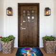 thumbnail image 6 of Fotbe Extra Durable Door Mat - Dirt Trapping Outdoor Welcome Mats - Non-Slip Outdoor Door Mats - Low Profile Front Door Mat - Indoor (16" x 24", Magic Mushrooms ,Fireflies ), 6 of 9