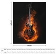 thumbnail image 2 of Electric Guitar in Fire Super Soft Blanket Flannel Throw Blanket Flannel Microfiber Blankets for Couch Bed Sofa Fluffy and Warm 50"x60", 2 of 9