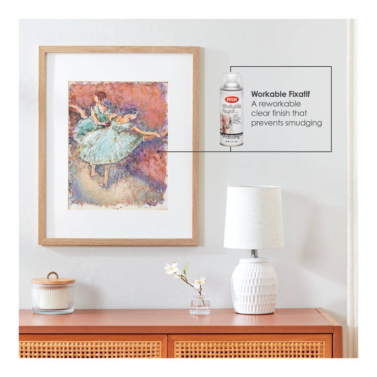 Krylon Workable Fixatif Spray Coating, Clear Satin photo 3