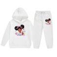 thumbnail image 3 of Hienoo Toddler Girls Outfits Cartoon Character Hoodie Jogger Pants Suit Casual Sweatsuit, 3 of 3