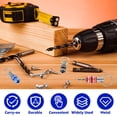 thumbnail image 3 of PENGXIANG 11Pcs 1/4inch Hex Shank Aluminum Alloy Screwdriver Bit Portable Extension Bar Keychain Screw Adapter with Lock Buckle Drill Screw Adapter for Screw Driver, 3 of 9