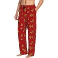 thumbnail image 6 of Wukai Gingerbread Man Mens PJ Pajama Pants|Sleepwear Plaid PJs with Pockets|Men's Lightweight Open-Hem Lounge Pants-Small, 6 of 6