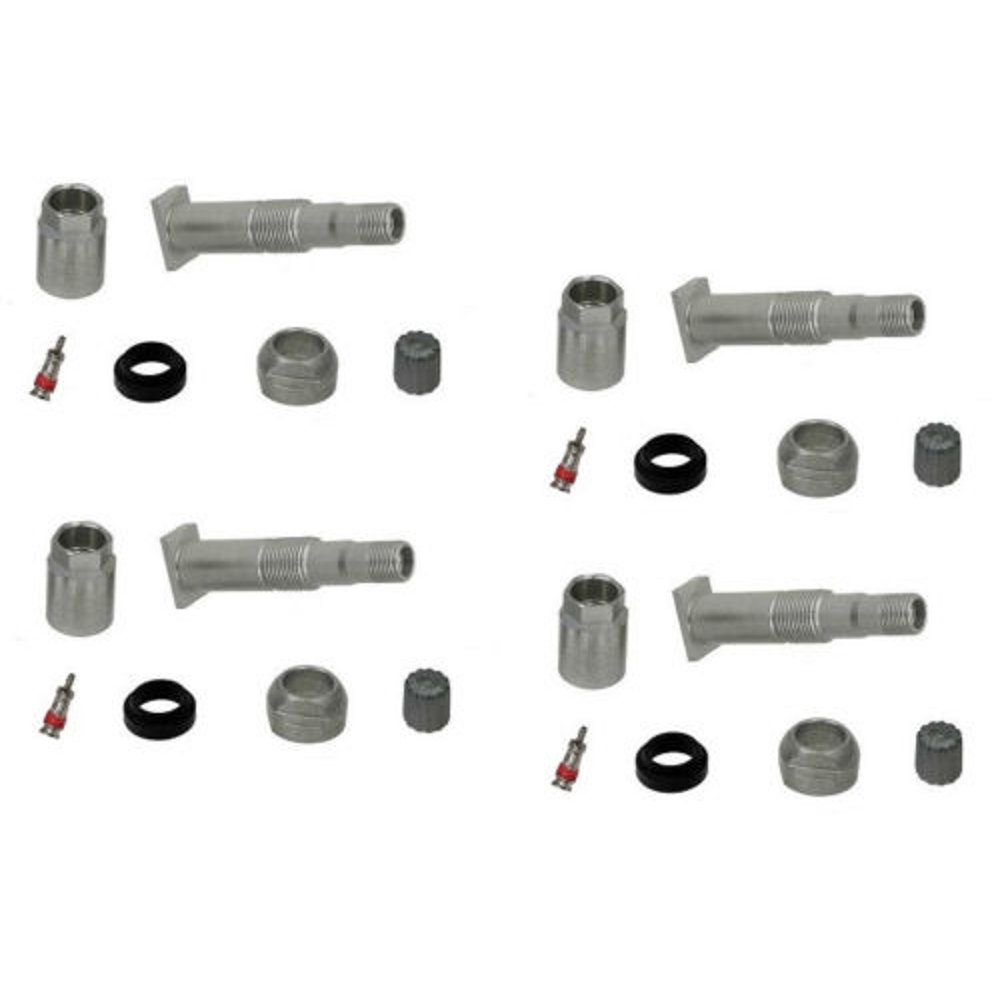 4pc TPMS Wheel Valve Stem Rebuild Kit For Mercedes W216 W204 Schrader