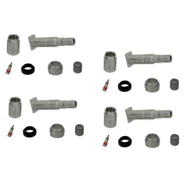 4pc TPMS Wheel Valve Stem Rebuild Kit For Mercedes W216 W204 Schrader