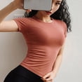thumbnail image 3 of Cloud Hide-camisetas de Yoga para mujer, Top corto deportivo sólido, camiseta de moda, camisetas de entrenamiento para gimnasio, ropa deportiva de manga corta para Fitness de secado rápido, 3 of 5