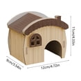thumbnail image 3 of Natural Solid Wood Hamster Hideout, Small Animal Wooden Hut, Safe Chewable Cage Decor, Breathable Resting House for Gerbil Mouse and Tiny Pets, 3 of 6