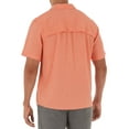 thumbnail image 2 of Guy Harvey Men's Heathered Textured Fishing Shirt Coral Size L, 2 of 3