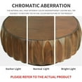thumbnail image 5 of 31.5" Round Drum Coffee Table, Fluted Design with Walnut Solid Wood Veneer for Contemporary Living Room, 5 of 11