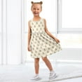 thumbnail image 7 of Girls Dress Teddy Bear Bow Sleeveless Dress for Girls Hem A-Line Casual Sundress, 7 of 7
