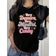 thumbnail image 1 of A Round-Neck Printed T-Shirt, Vintage Casual Printed Top for Women., 1 of 6