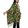 thumbnail image 5 of Colorful Fruit Print Scarf Women Green Leaves Head Scarves with Tassel Winter Popular Shawls and Wraps Warm Soft Custom Bufanda, 5 of 7