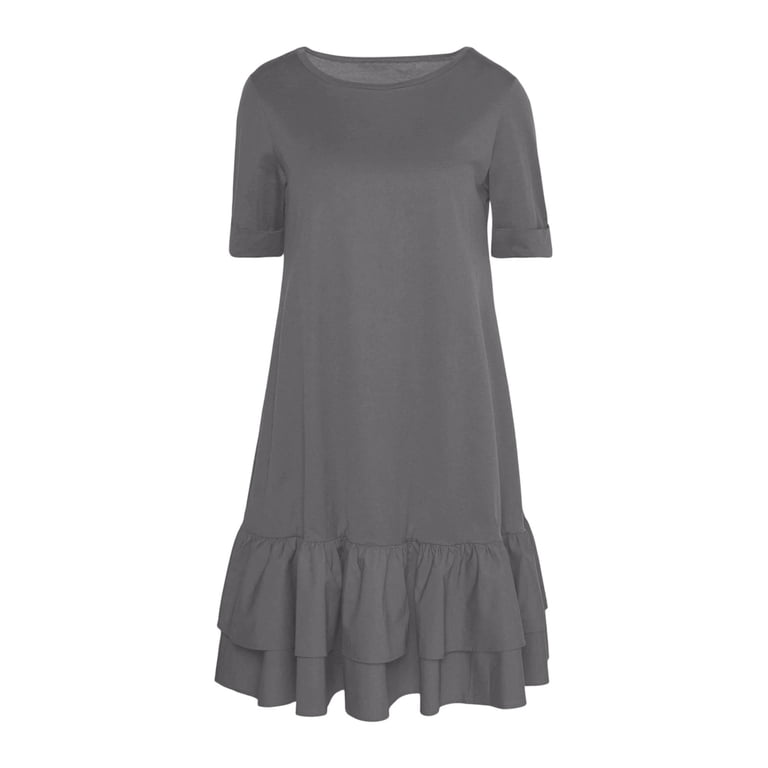 round hem t shirt dress womens printed t shirt dress short sleeve round neck casual
