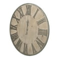 thumbnail image 3 of 18" x 29" Antique White Oval Wall Clock, Traditional Vintage Home Decor Clock, 3 of 13