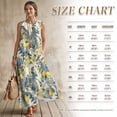 thumbnail image 7 of Xixirimido Vintage Lemon Birds Floral Print Maxi Dress for Women Crewneck Sleeveless A-line Casual Dresses Summer Beach Vacation Long Dresses Flowy Sundress with Pockets, Small, 7 of 7