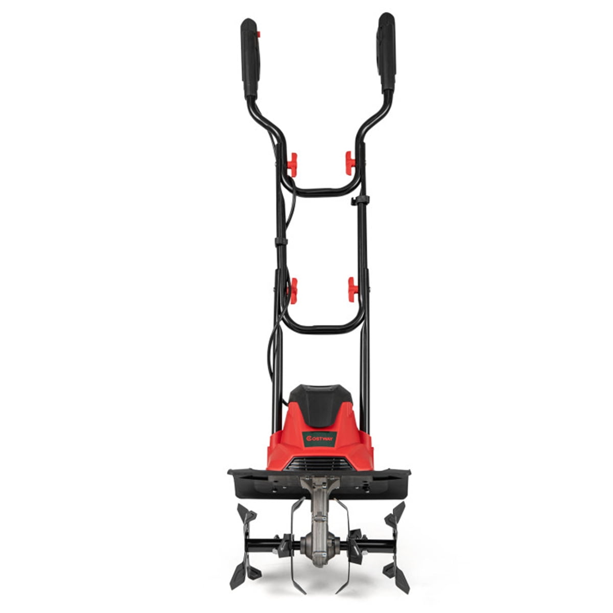 10 Amp Electric Tiller - 1200W Garden Cultivator with 4 Blades 14" Working Width & 9" Depth 380 RPM Foldable Handle & Safety Switch Corded Soil Tiller for Home Gardening