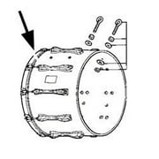 Pearl Competitor Series Bass Drum Hoops 22 in.
