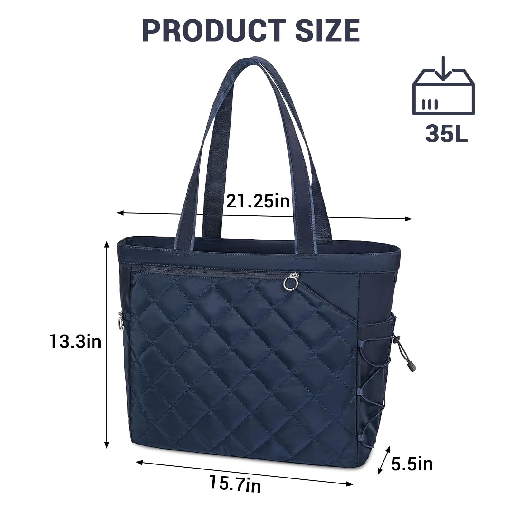 Extra-Large Tennis Tote Bag for Women with Shoe Compartment, 2-4 Rackets & Gear