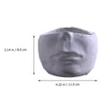 thumbnail image 2 of BEADCEST Face Flower Pot White Cement with Modern Style for Office Decor 1Pcs, 2 of 6