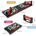 thumbnail image 4 of Tabla de flexiones plegable multifuncional para entrenamiento con pesas con asas para flexiones para fitness en casa, portátil, antideslizante, 4 of 5