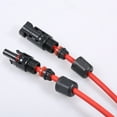 thumbnail image 3 of 1 par 25/40/50/60/100 pies negro + rojo 10AWG cable de extensión de panel solar con impermeable, 3 of 8