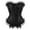 Black, variant on successthop Halloween Black Underbust Corsets for Women Plus Size Lace Up Satin Boned Corset Solid Bustier Underbust Lingerie Strapless Bodysuit Tops Bows Bodyshaper Top for Renaissance Dress