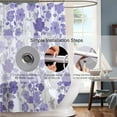 thumbnail image 3 of Purple Floral Shower Curtain,Lush Flowers Bathroom Shower Curtains Sets with 12hooks,Morden Simple Nature Fabric Bath Curtain Country Plant Cloth Bathroom Decor 72x72, 3 of 6