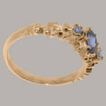 thumbnail image 4 of LBG British Made 14k Rose Gold Natural Tanzanite Womens Anniversary Ring - 33 size options - Size 7.75, 4 of 9