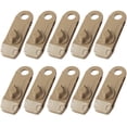 thumbnail image 5 of Tienda de campaña al aire libre Clips de tiburón de fijación reutilizable Hebilla de cuerda (barro) 10 piezas, 5 of 5