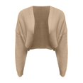 thumbnail image 5 of Likimi Womens Cropped Cardigan Long Sleeve Solid Color Sweater For Women Everyday Wear Casual Soft Knit Tops Size S, 5 of 5