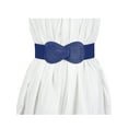 thumbnail image 6 of INSPIRE CHIC 2Pcs Women Elastic Dress Belts Interlock Buckle Strethy Waist Belt for Dress 68.6cm/27" Navy Blue & Blue, 6 of 7