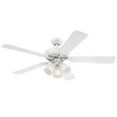thumbnail image 1 of Westinghouse 7236400 52 in. Ceiling Fan with Dimmable LED Light Fixture White Finish Reversible Blades White & White Washed Pine Frosted Ribbed Glass, 1 of 4