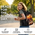 thumbnail image 2 of Kuiaobaty Strong Rhinoceros Print Backpack Set with Lunch Bag for Boys 17 Inch Backpack Lunch Box with Bottle Holder Large Capacity Bookbag with Pencil Case for School Travel Camping, 2 of 7