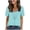 Light Blue, variant on XYAIYT Women's T-Shirts Round Neck 2 In 1 Tops for Women Casual Polka Dot Printed Summer Short Sleeve Blouses