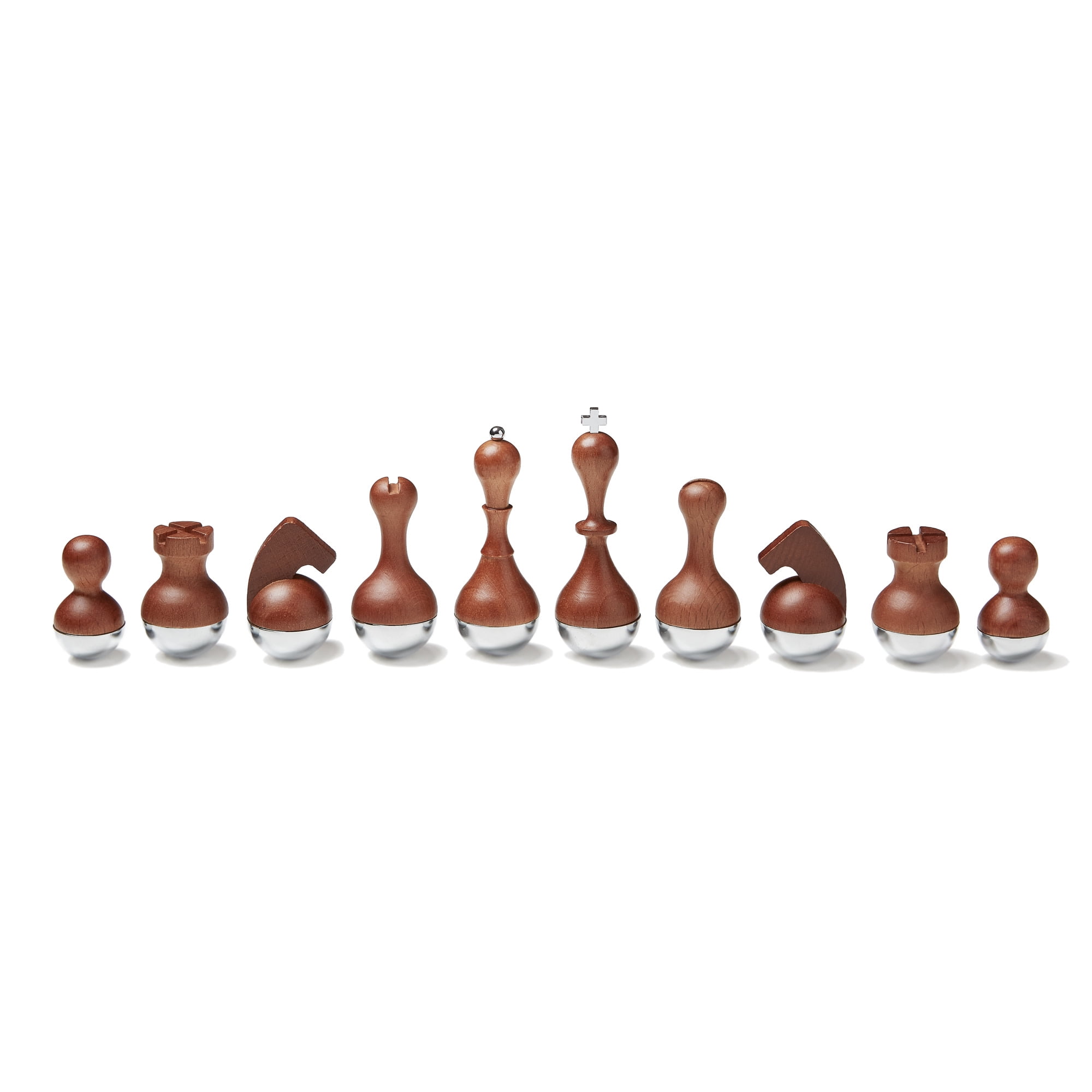 Umbra Wobble Chess Set Walnut 377601-656 - The Home Depot