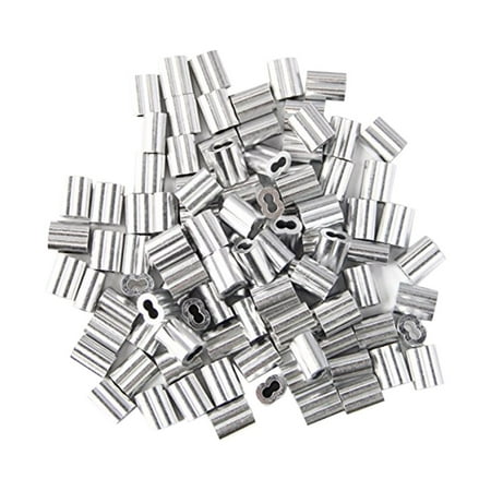 

120x Aluminum Crimping Loop Sleeve for 2mm Diameter Wire Rope and Cable