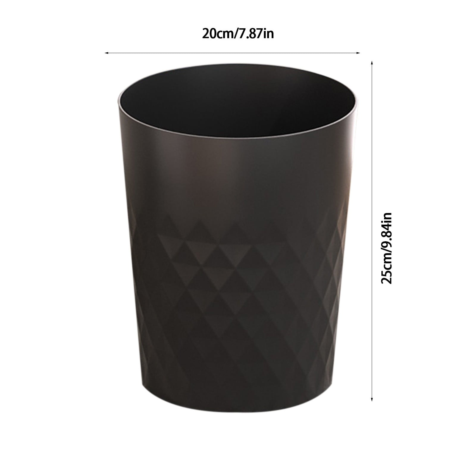 TaTaai 2Pcs Open Top Trash Can, Office Wastebasket, Kitchen Garbage Container Bin, Waste Trashcans for Bathroom, Restaurant, Restroom, Powder Room, Home