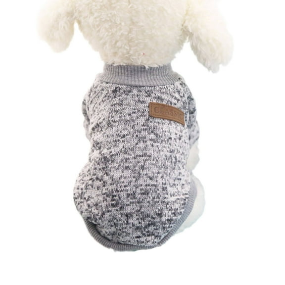 TELOLY Dog Clothes Chihuahua-Classic Design Dog Coat All-Small-Breeds Fit Cute Dog Outfit XXL gray