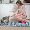 thumbnail image 2 of Kitchen Mats for Floor Set of 2 Pieces Persian Blue Oriental Snowflake Kitchen Rugs and Mats Non Skid Washable Kitchen Floor Mat(17" Wx30 L+17" Wx 47" L), 2 of 6