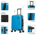 thumbnail image 4 of DUKAP ZAHAV 20" Hardside Lightweight Carry On Luggage with Spinner Wheels, Handle and Trolley, Teal, 4 of 9