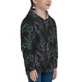 thumbnail image 3 of Fotbe Lavender Flowers Pattern Youth Pullover Hooded Sweatshirt, Boys Hoodie, Kangaroo Pocket Hoodie for Kids Girls -Small, 3 of 6