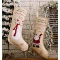 thumbnail image 2 of Calcetín de Navidad 2 Medias de Navidad, Costura de bordado Arpillera Carácter tradicional de vacaciones de Navidad Bolsa de regalo de dulces Calcetines colgantes, Utilizado para decoración de fiestas Fason ZYY-2532, 2 of 5