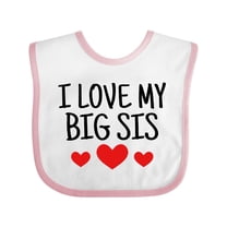 Inktastic I Love My Big Sis Boys or Girls Baby Bib