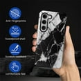 thumbnail image 4 of FKBRCL4U Compatible with Samsung Galaxy S24 FE Case Black and White Marble Pattern for Girl Full Body Design Soft Silicone Drop Shock Scratch Protection, 4 of 7