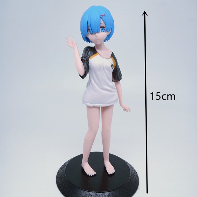 Nueva figura de Anime Rem de 22cm Re: La vida en un mundo diferente de Zero Angel Wings postura de pie Rem modelo colección juguetes muñeca de PVC Gao Jinjia LED