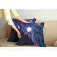 thumbnail image 2 of Ambesonne Moon Throw Pillow Cover 2 Pack, Aurora Borealis and Wolf, 20", Indigo Aqua Magenta, 2 of 5