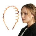 thumbnail image 2 of Unique Bargains 1 Pc Cute Toothed Triangular Headbands for Women Amber, 2 of 6