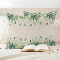 thumbnail image 3 of Green Leaf Outdoor Waterproof Pillow Covers, Fall Plant Country Vintage Watercolor Beige Decorative Square Throw Pillowcase Sofa Cushion Sham for Patio/Couch/Chair, 16"x16" 2 Pack, 3 of 8