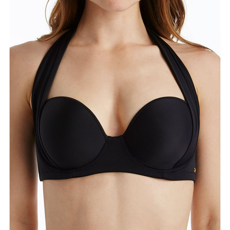 Freya Deco Swim Molded Underwire Multi way Bandeau Bikini Top 36UK E US DDD F Black Walmart